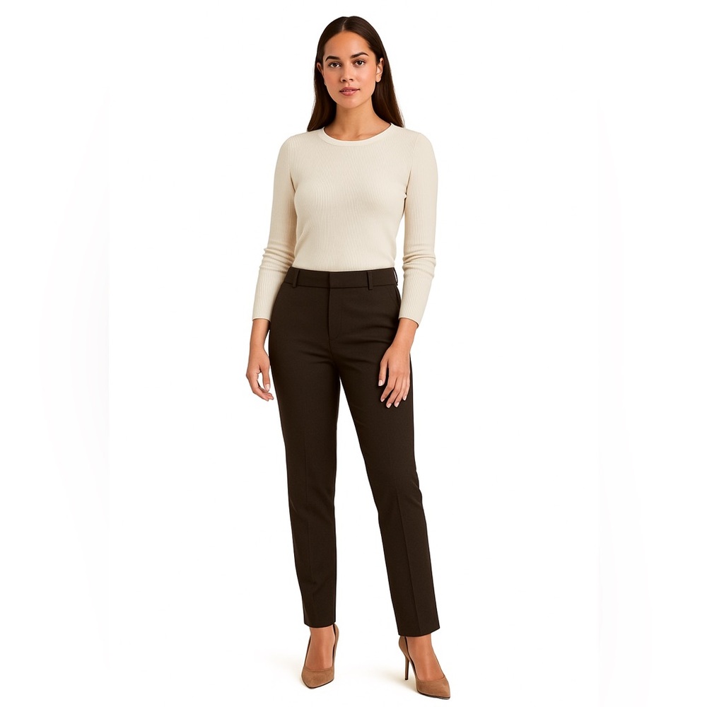Banana Republic Vintage Slim Straight Leg Ankle Trouser Black Pants Size 4